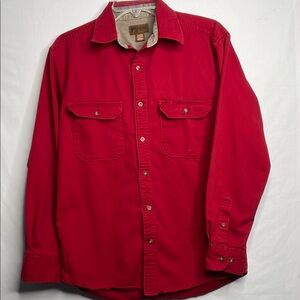 Vintage Faded Glory Red Button-Up Shirt